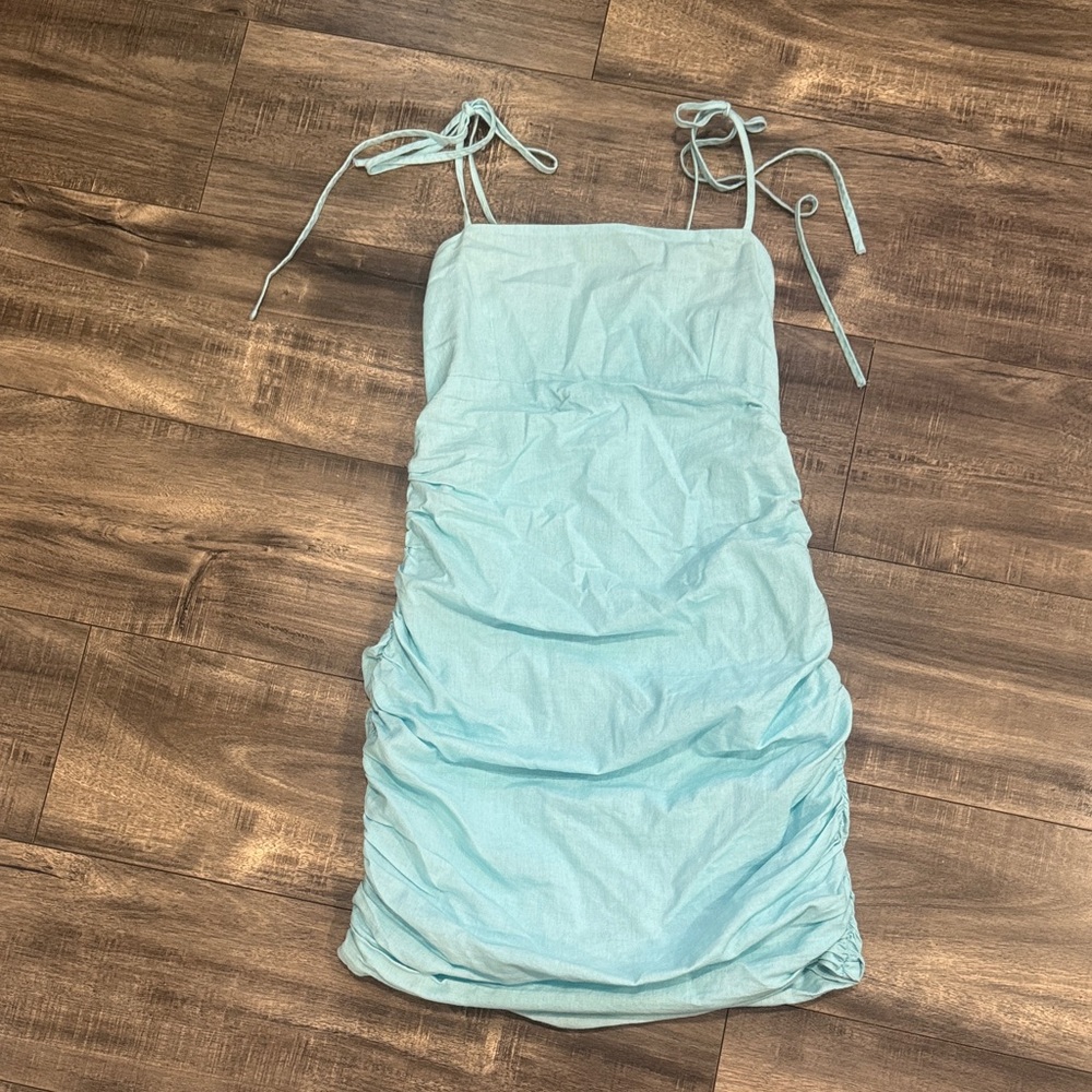 CHASER Delia Mini Dress Cotton Linen Blend Size Small